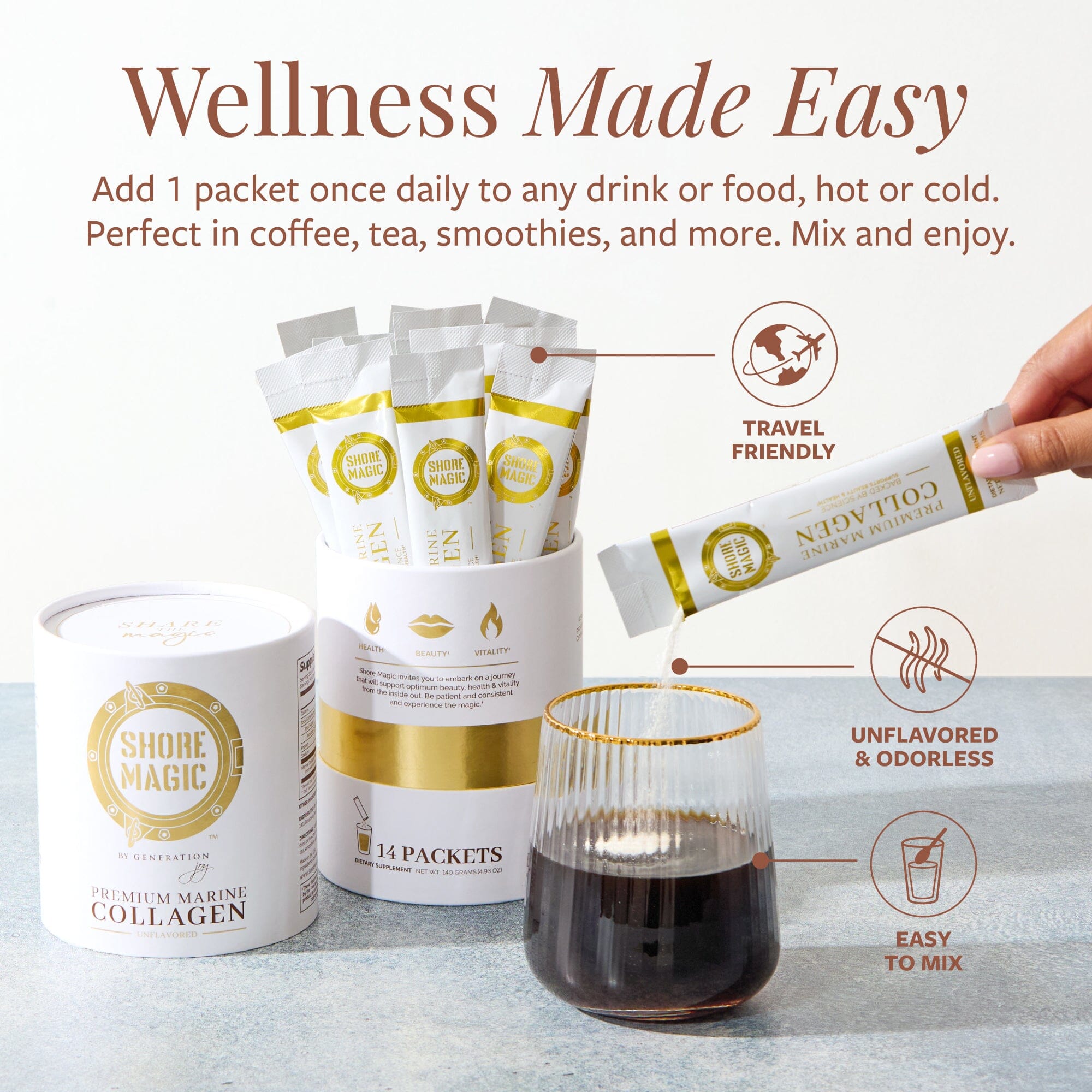 Marine Collagen Duo Set Gifts Shore Magic 