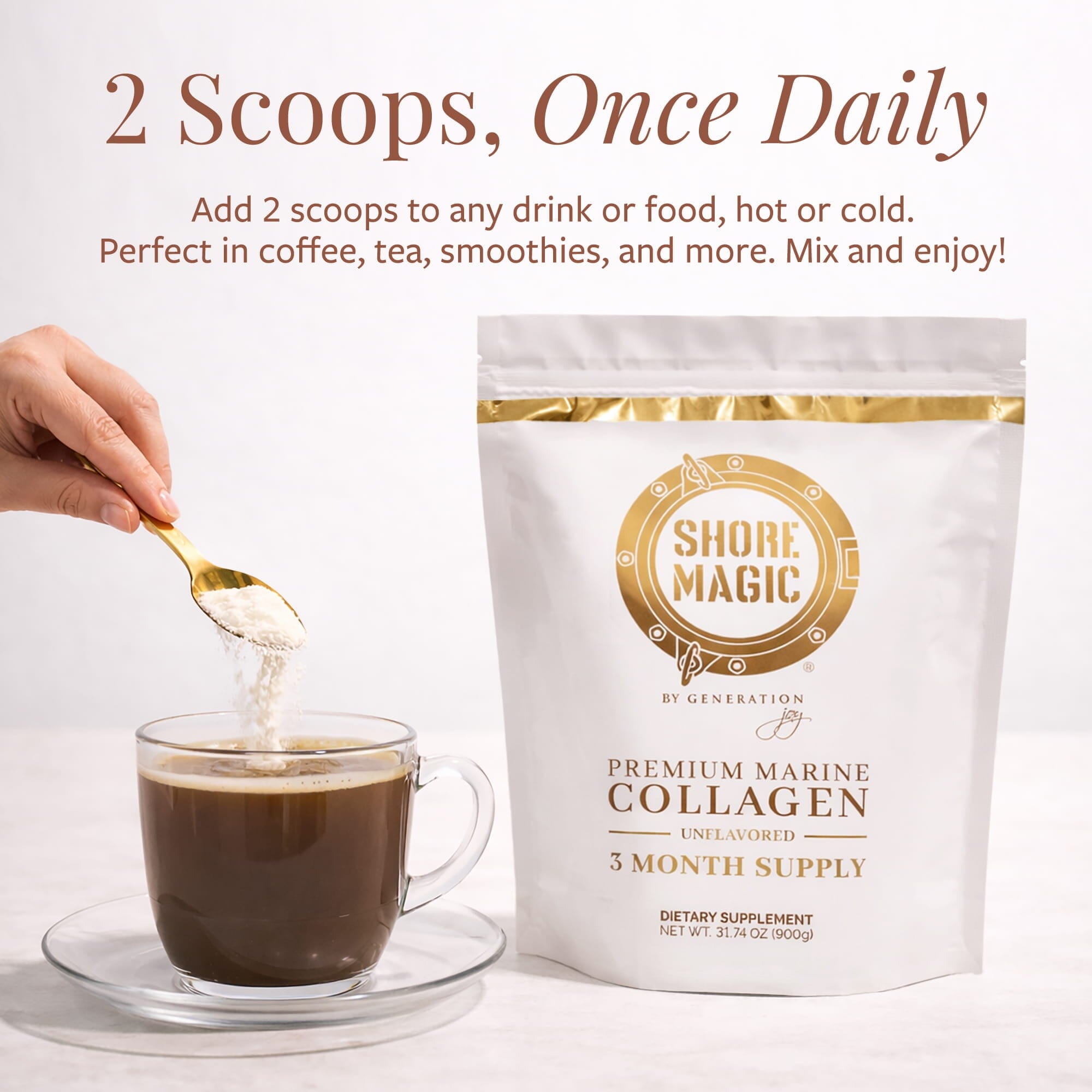 Premium Marine Collagen Powder Pouch Shore Magic 