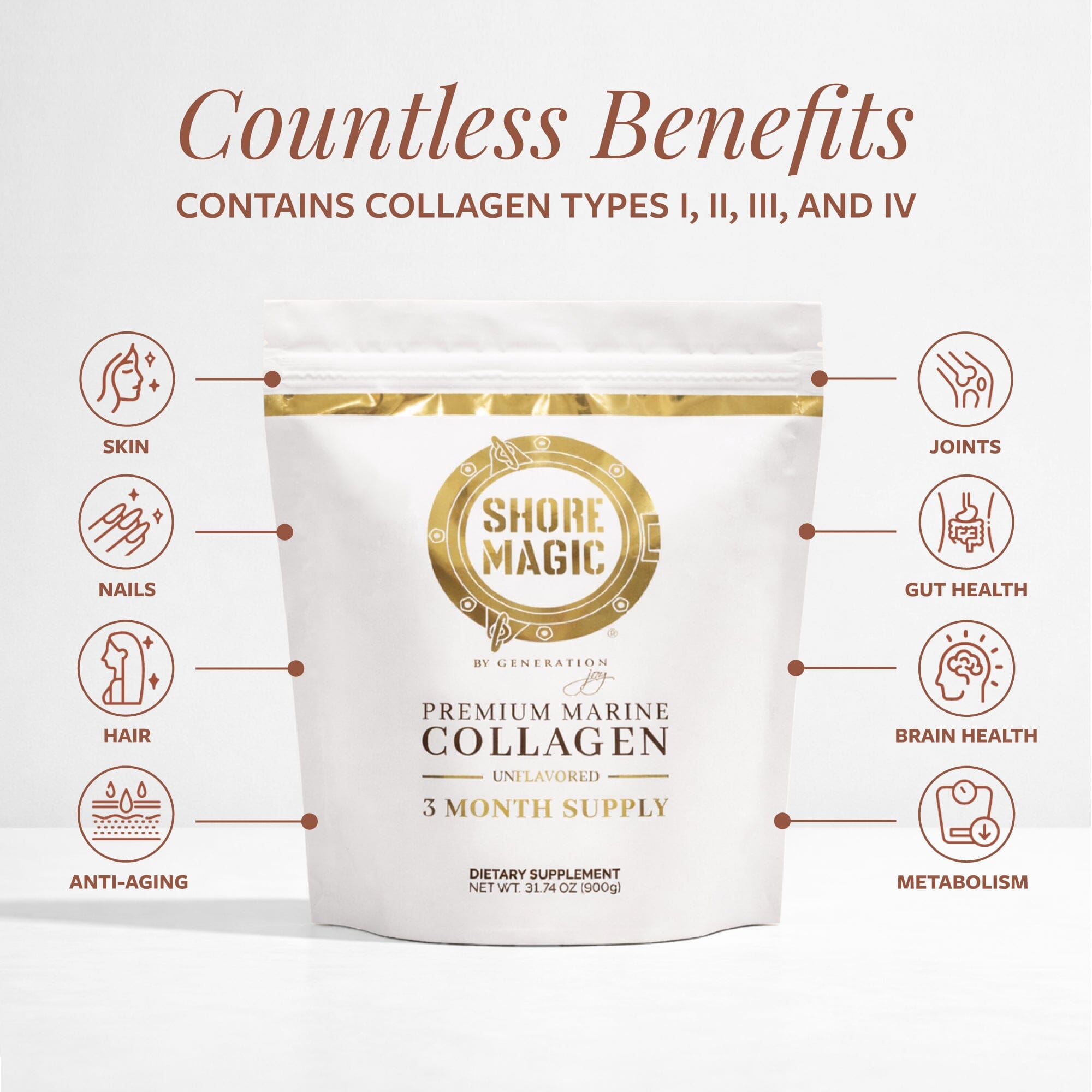 Premium Marine Collagen Powder Pouch Shore Magic 