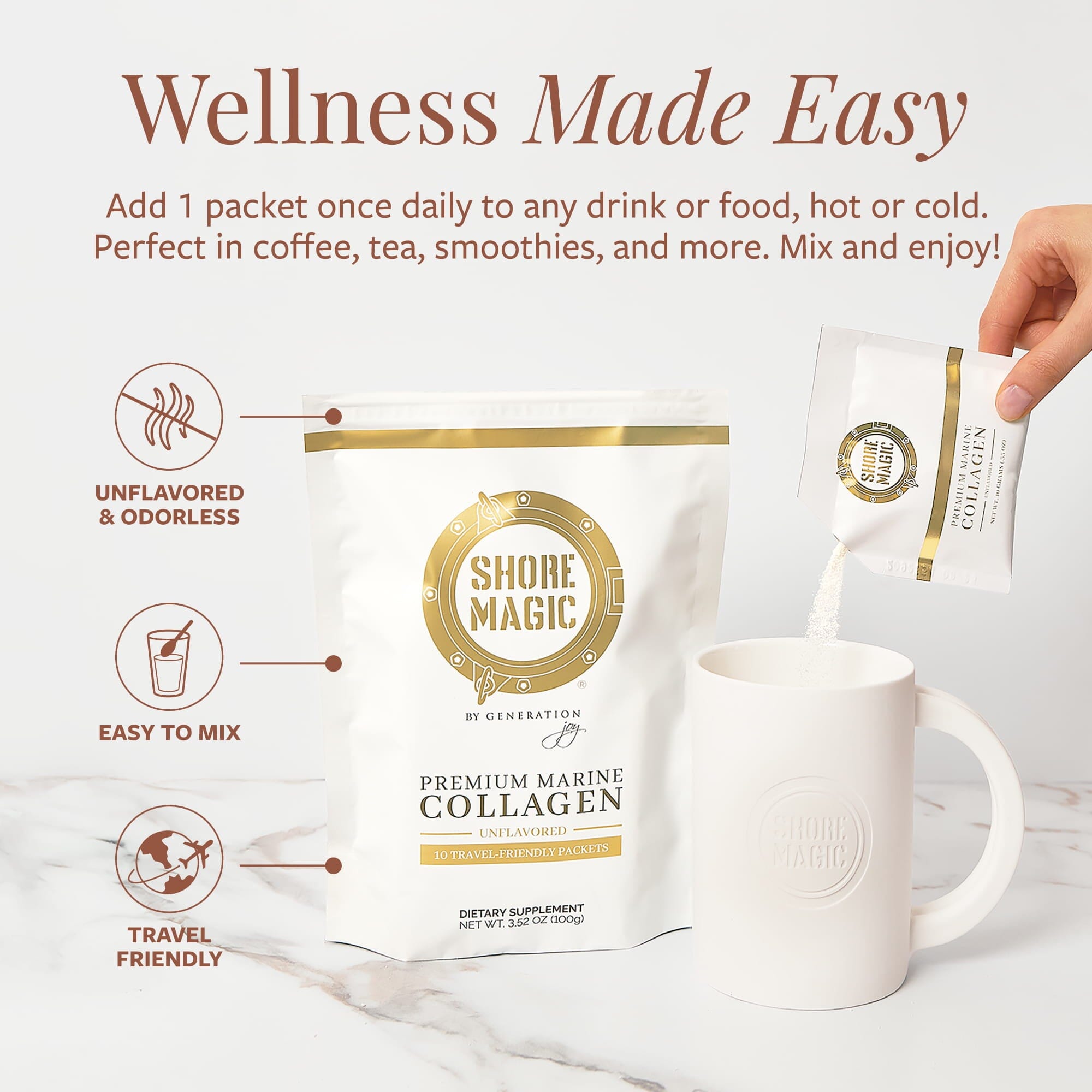 Premium Marine Collagen Packet Pouch Shore Magic 