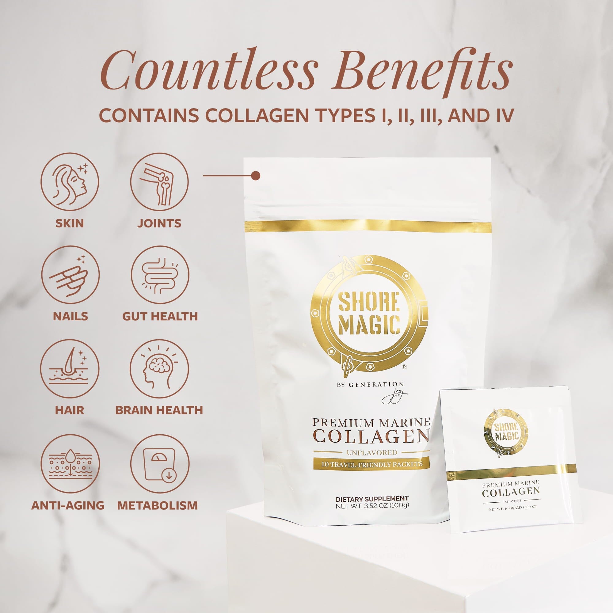 Premium Marine Collagen Packet Pouch Shore Magic 